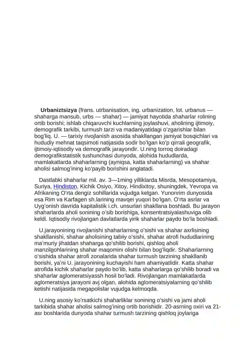 Urbanizatsiya va atrof –muhit 2