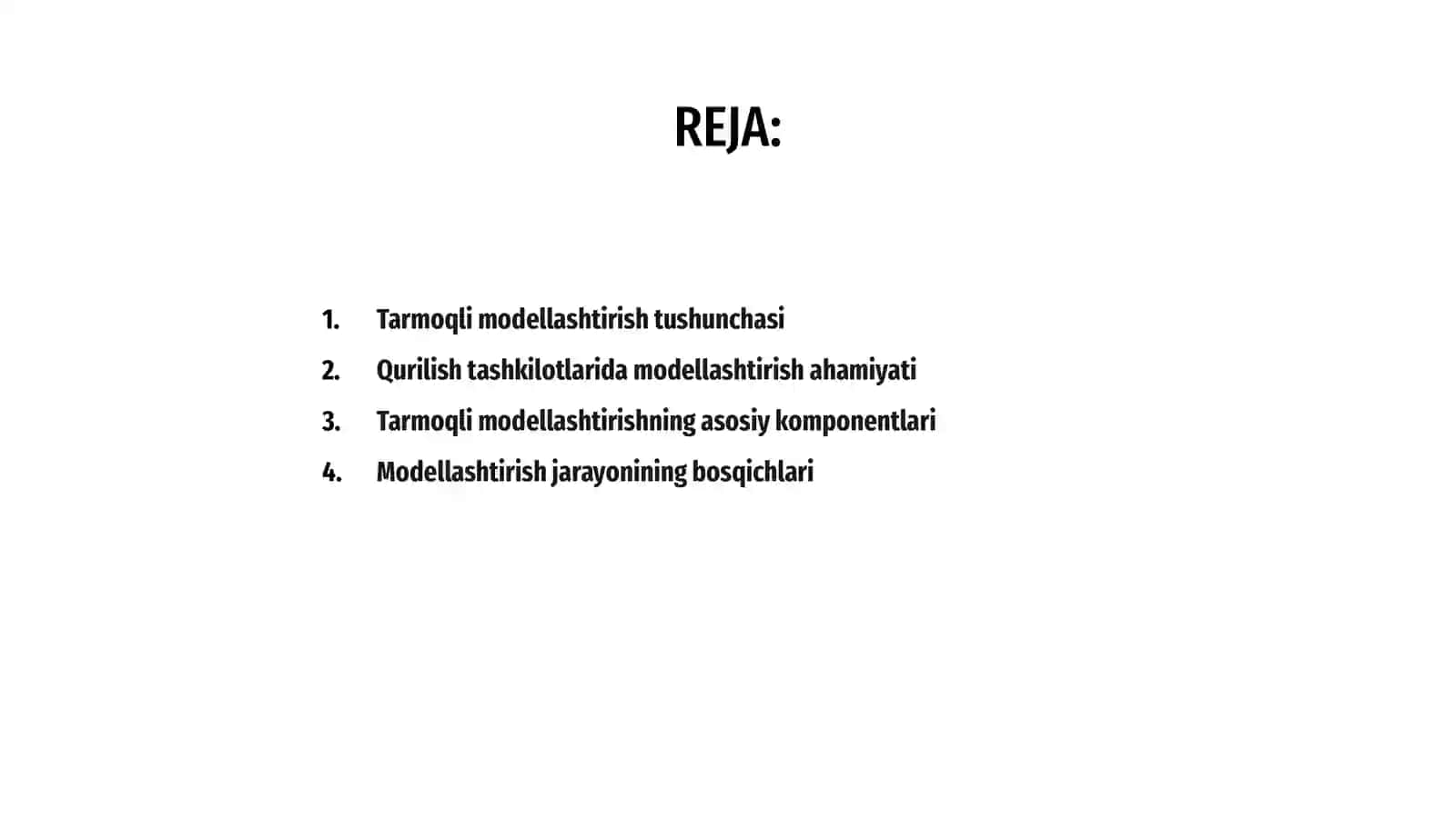 Tarmoqli modellashtirish tushunchasi 2