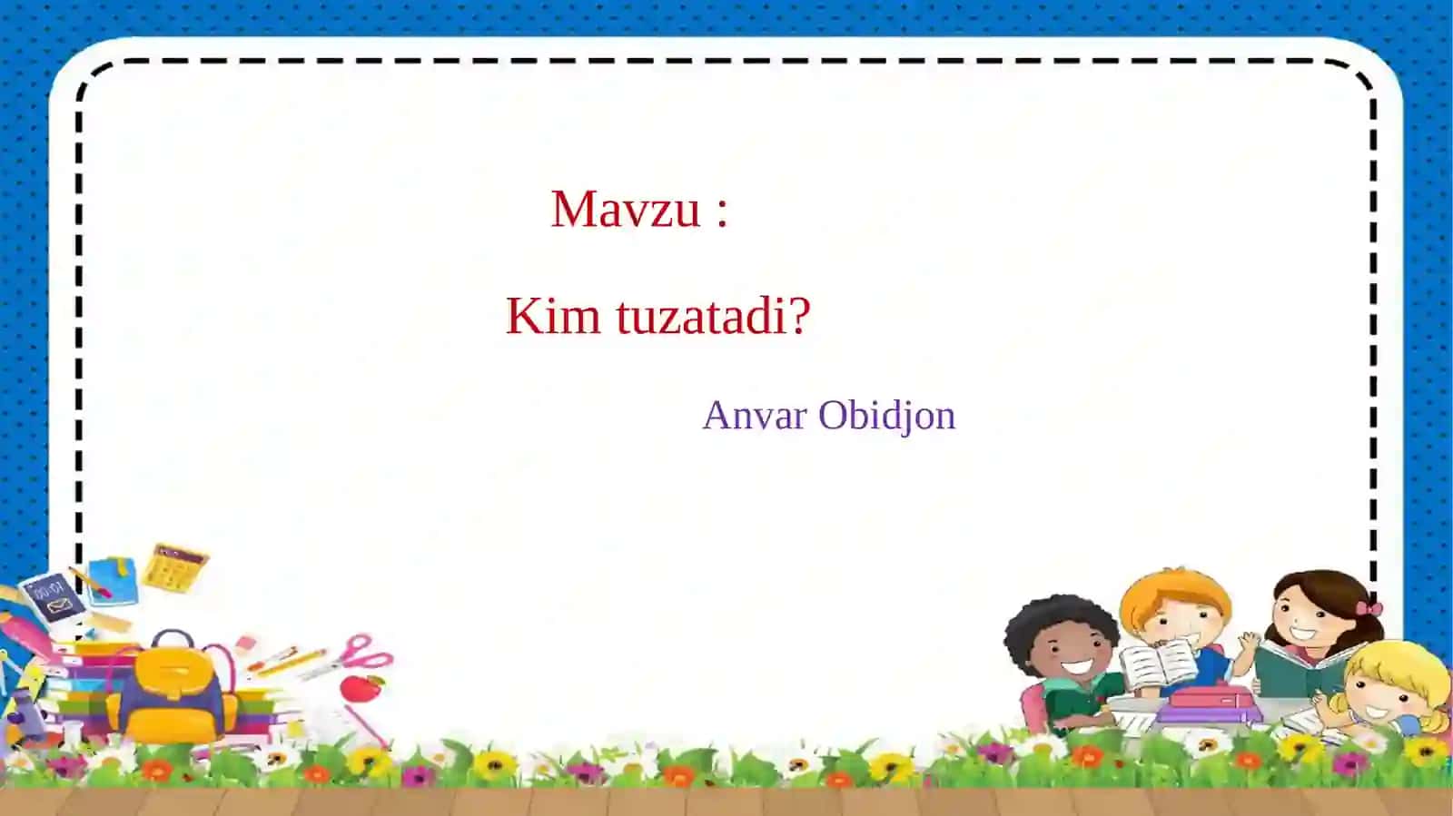1- sinf ona tili va o‘qish savodxonligi fanidan dars taqdimoti 2