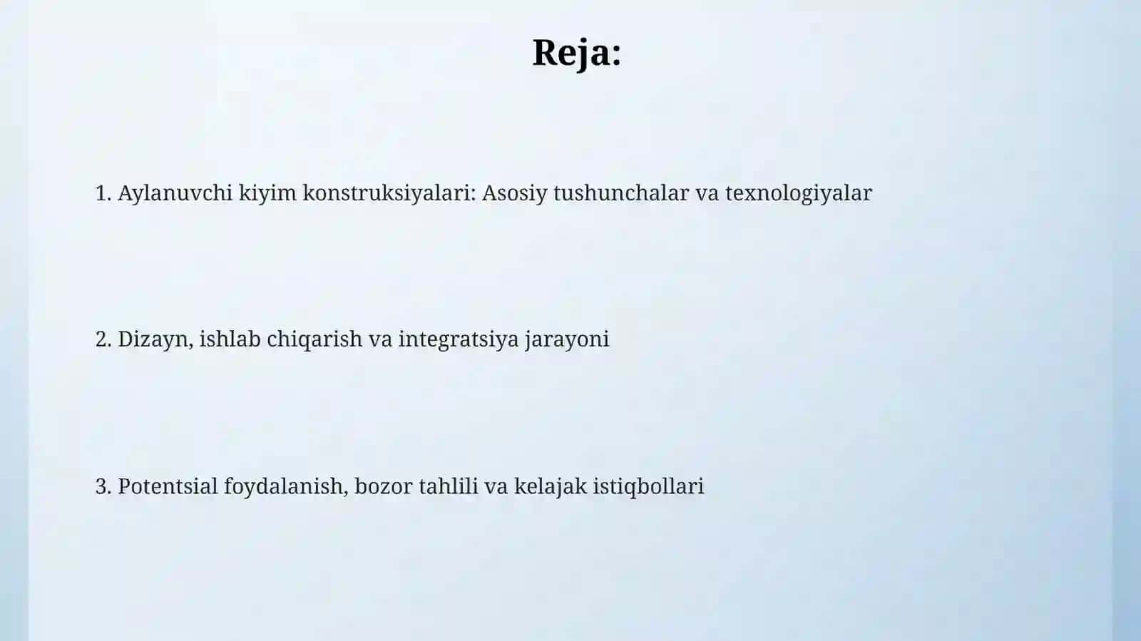 BELDA TURADIGAN KIYIMLAR KONSTRUKSIYASINI TUZISH 2