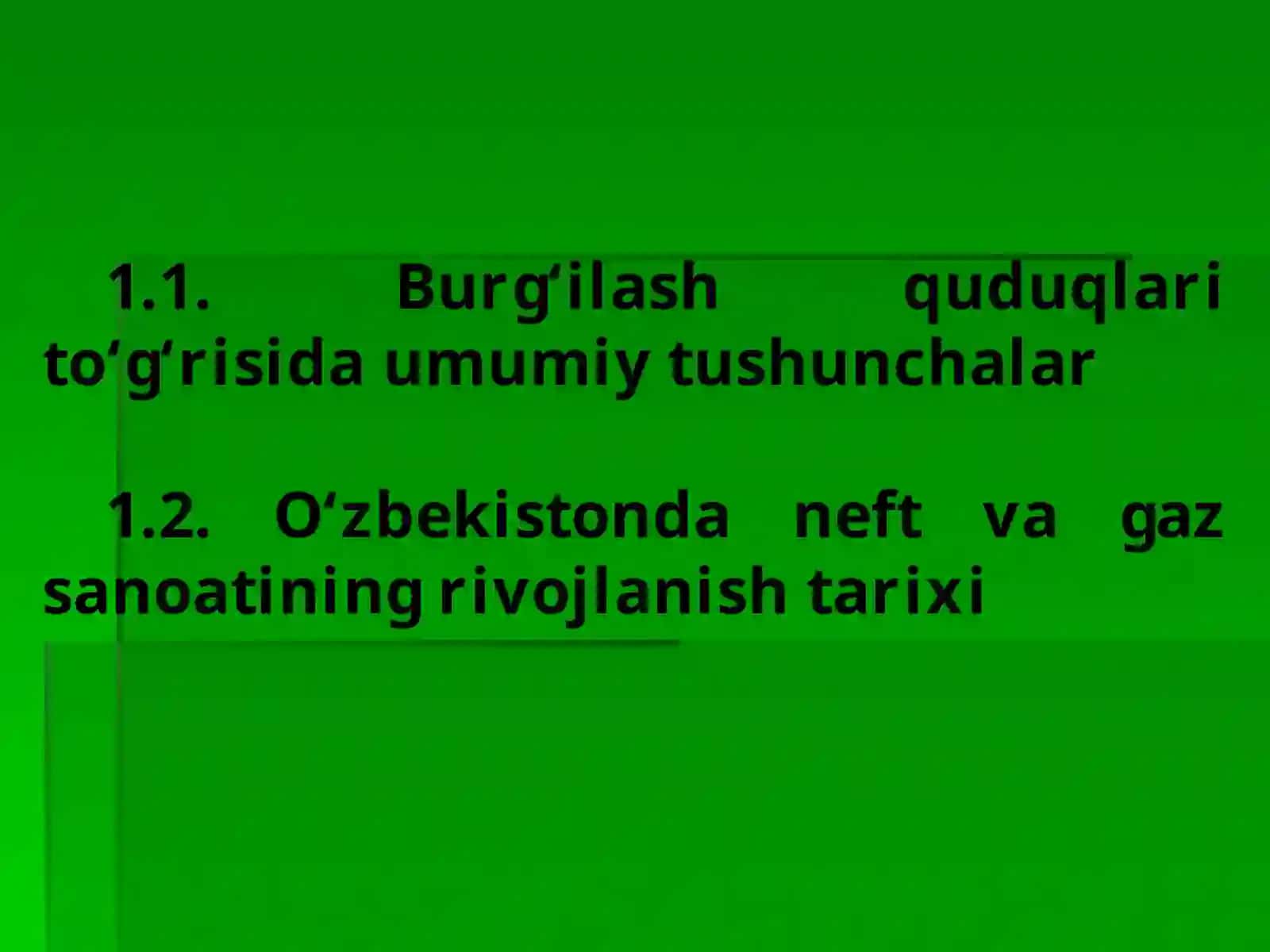 NEFT VA GAZ QUDUQLARINI BURG‘ILASH USULLARI 2