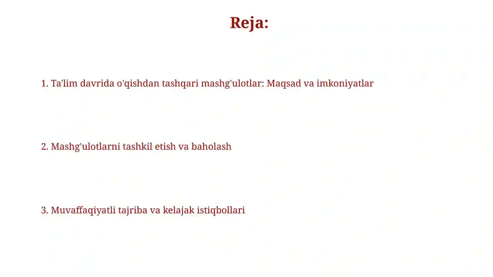 Savod o'rgatish davrida sinfdan tashqario'qishmashg'ulotlari 2