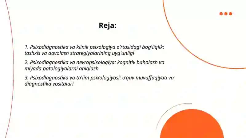 Psixodiongnóstika va psixológiya tarmoqlar órtasidagi boĝliqlik 2