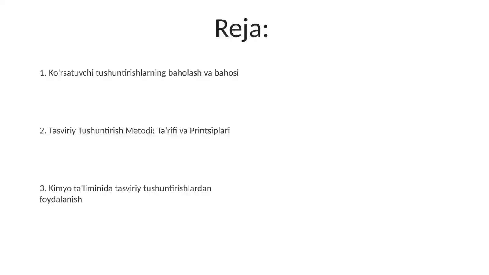 Kimyo o‘qitishning umumiy metodlari Illyustrativ tushuntirish metodi 2