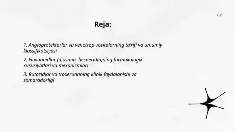 Angioprotektorlar, Venotrop vositalar 2