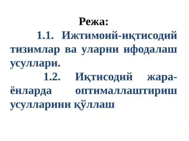 Ijtimoiy-iqtisodiy jarayonlarni modellashtirish va prognozlash 2