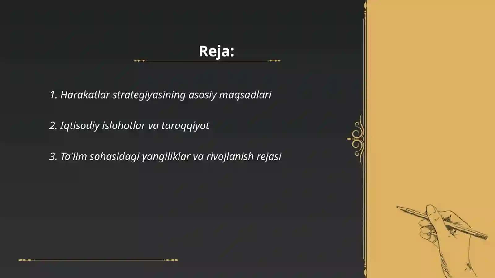 Harakatlar strategiyasidan taraqqiyot strategiyasi sari 2