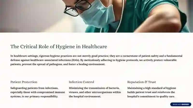 A Critical Role of Hygiene in Healthcare 2