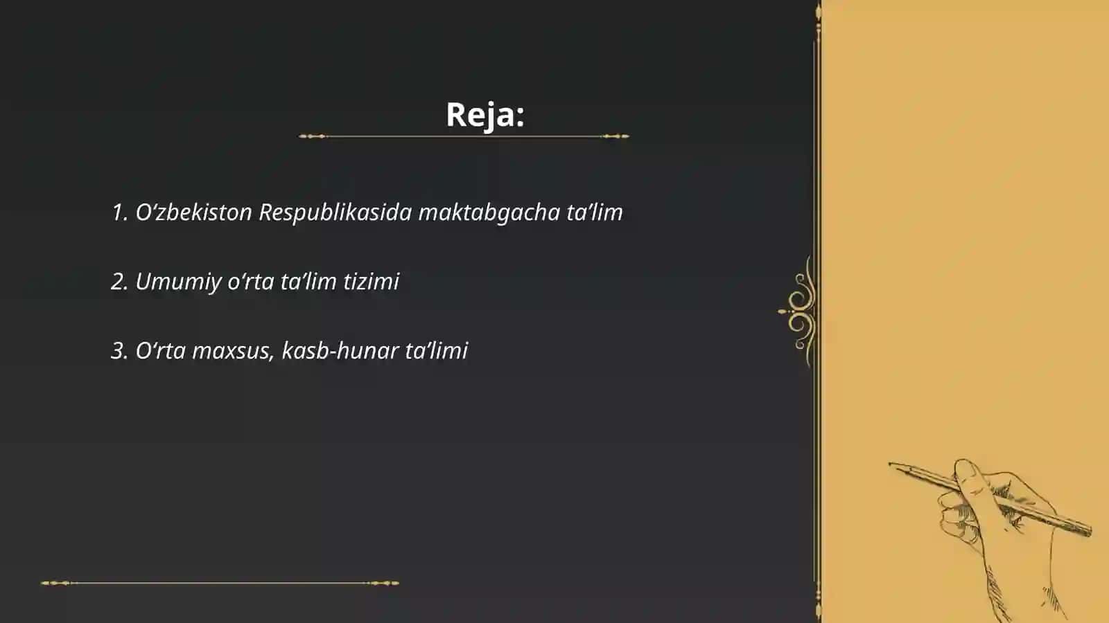 Oʻzbekiston respublikasida taʼlim tizimi 2