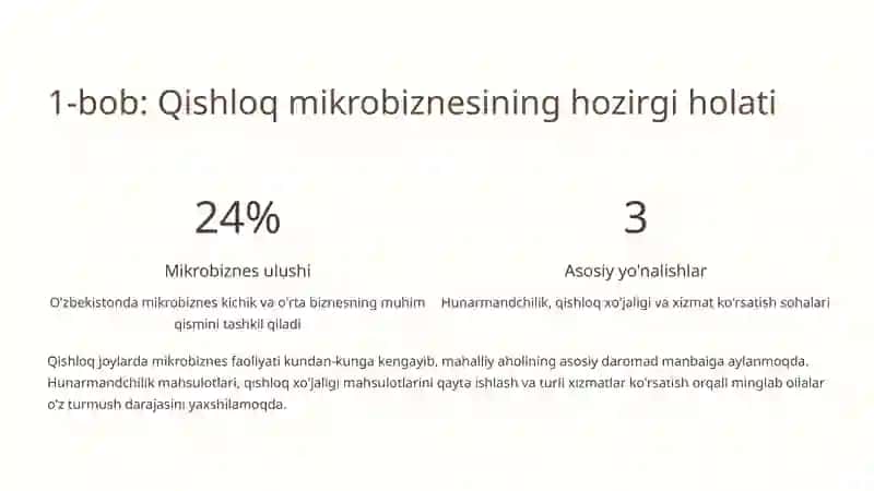 Qishloq joylarda mikrobiznesning o'sish omillari 2