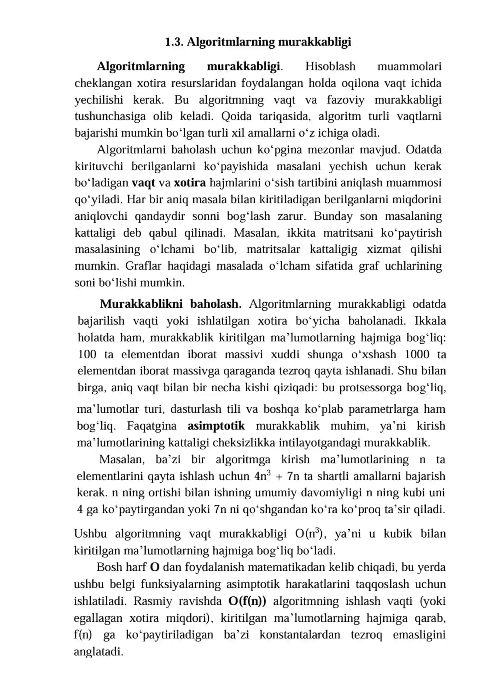 Hisoblash modellari. Algoritmlarning murakkabligi 2