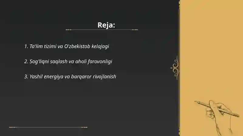 Ta'lim tizimi va O'zbekistob kelajagi 2
