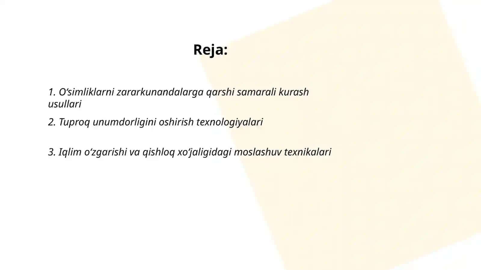 Agranomiyadagi istiqbolli vazifalar 2