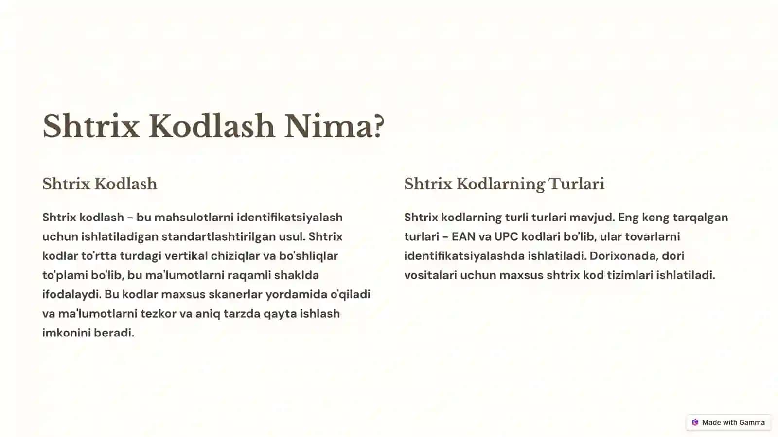 Dorixonada Dori Vositalarini Shtrix Kodlash: Zamonaviy Yondashuv 2