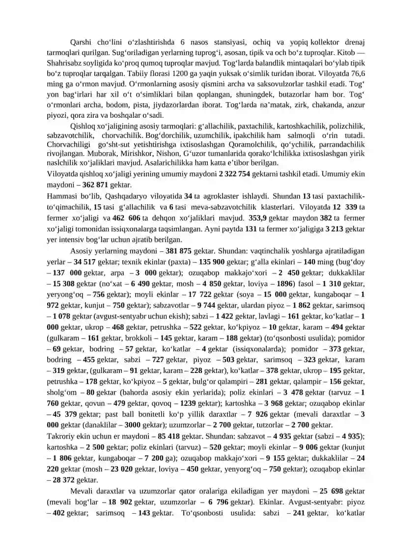 viloyat tabiiy sharoitlari 2