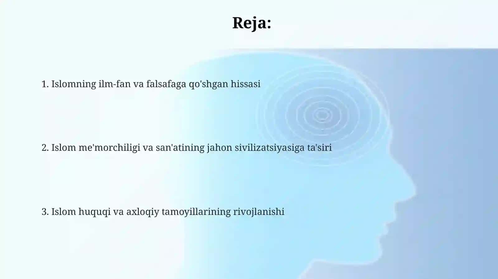 Islomdinining jahon sivilizatsiyasi rivojidagi o'rni 2