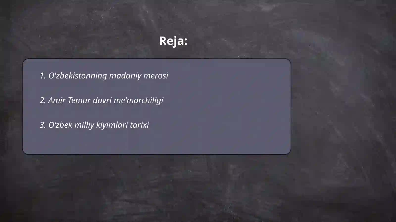O'zbekistonning madaniy merosi 2