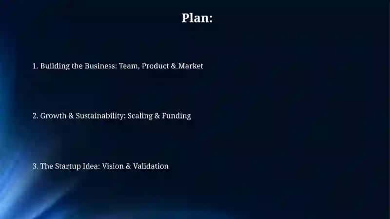 Building the Business: Team, Product & Market 2