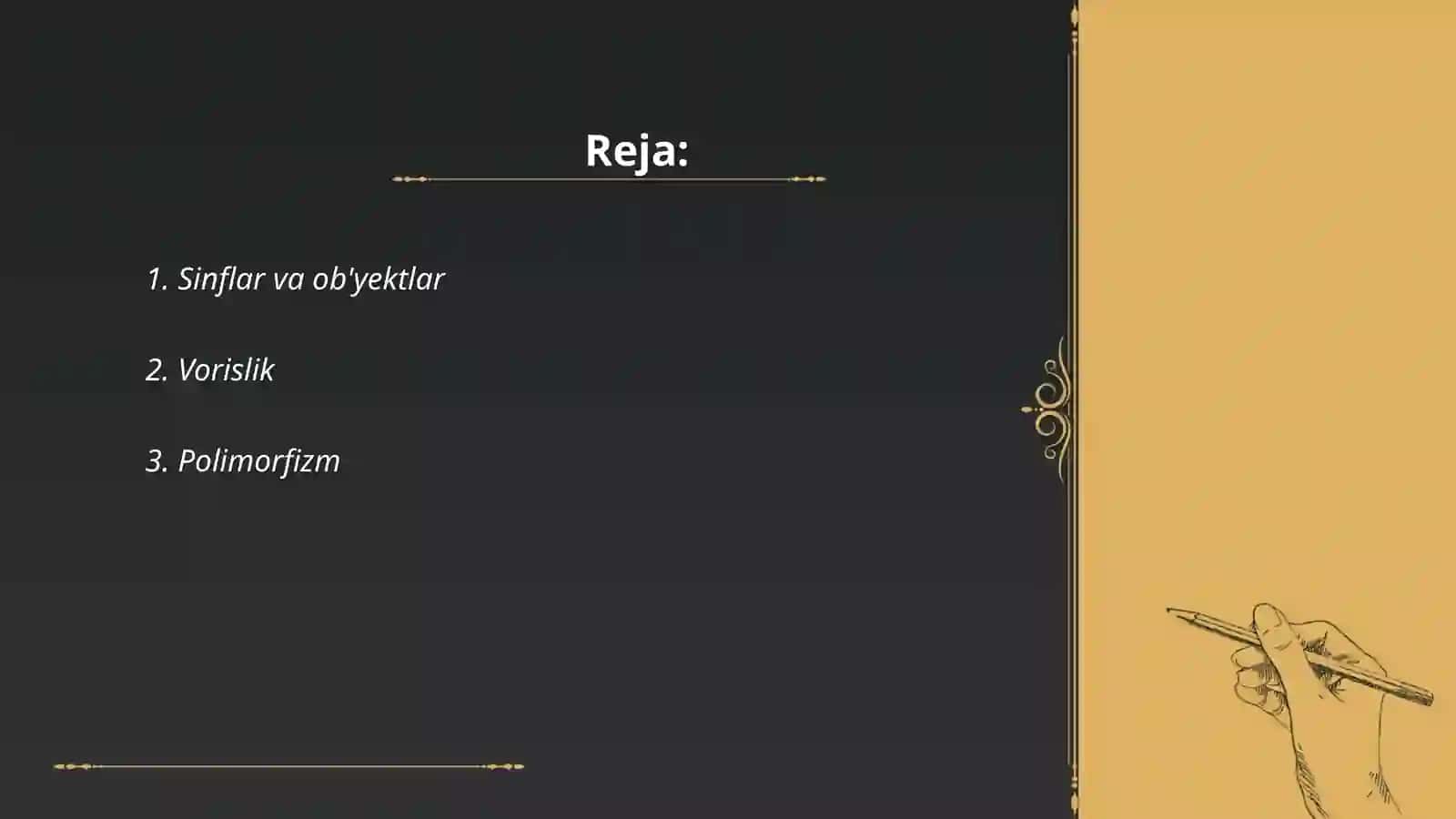 Obyektga yõnaltirilgan dasturlash tillari 2