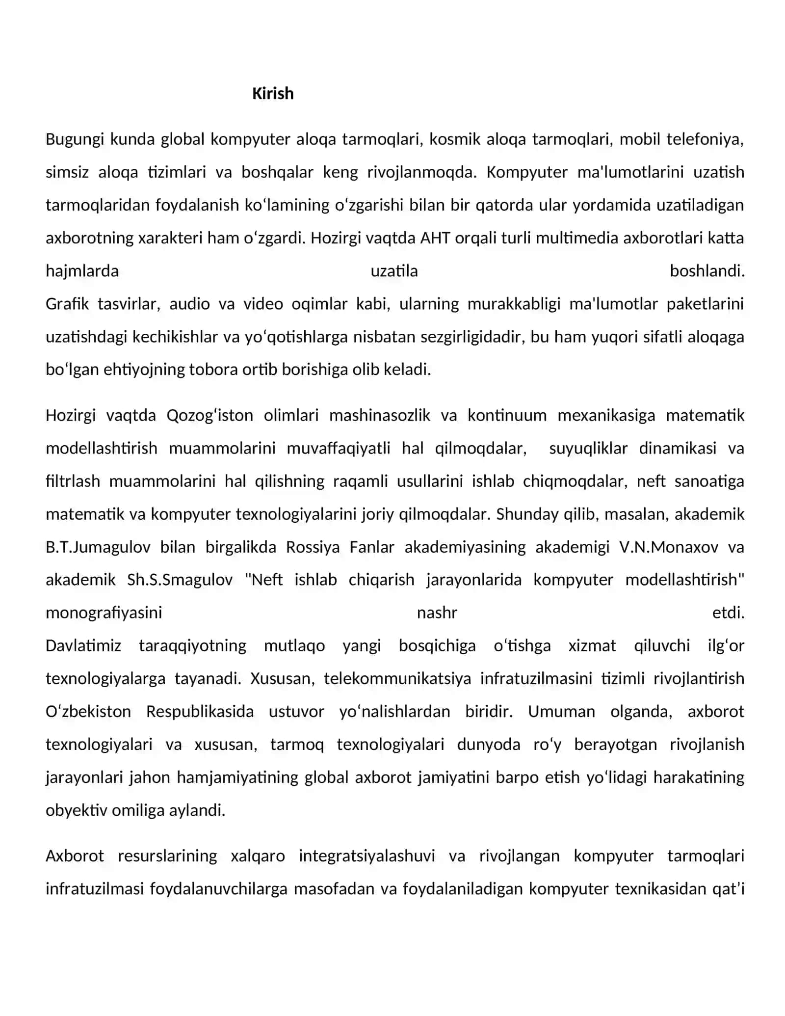 Aloqa tarmoqlarini boshqarish tizimlari modellari. 2