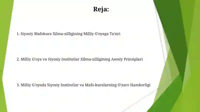 Siyosiy Mafokura Xilma-xilligining Milliy G'oyaga Ta'siri 2