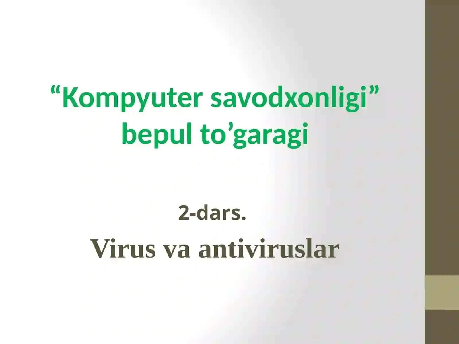 Virus va antiviruslar 2