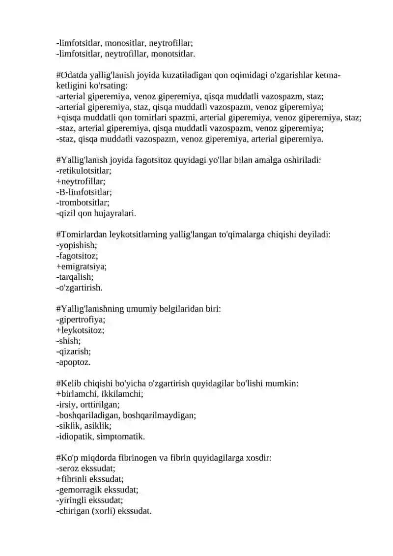 Yallig'lanish davrida leykotsitlar emigratsiyasi hodisalari 2