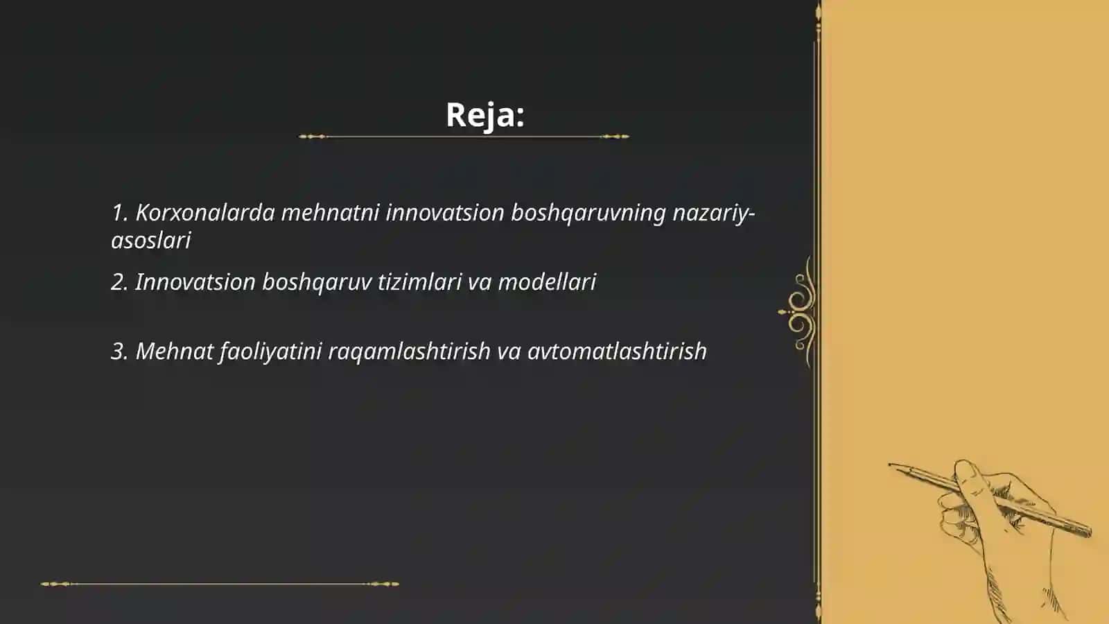 Korxonalarda mehnatni innovatsion boshqaruvni tashkil etish 2
