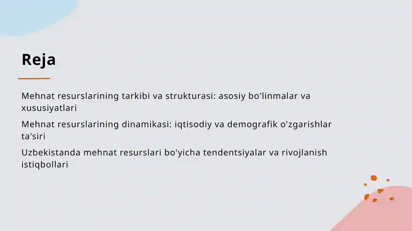 Mehnat resurslari tarkibi va ularning dinamikasini tahlili 2