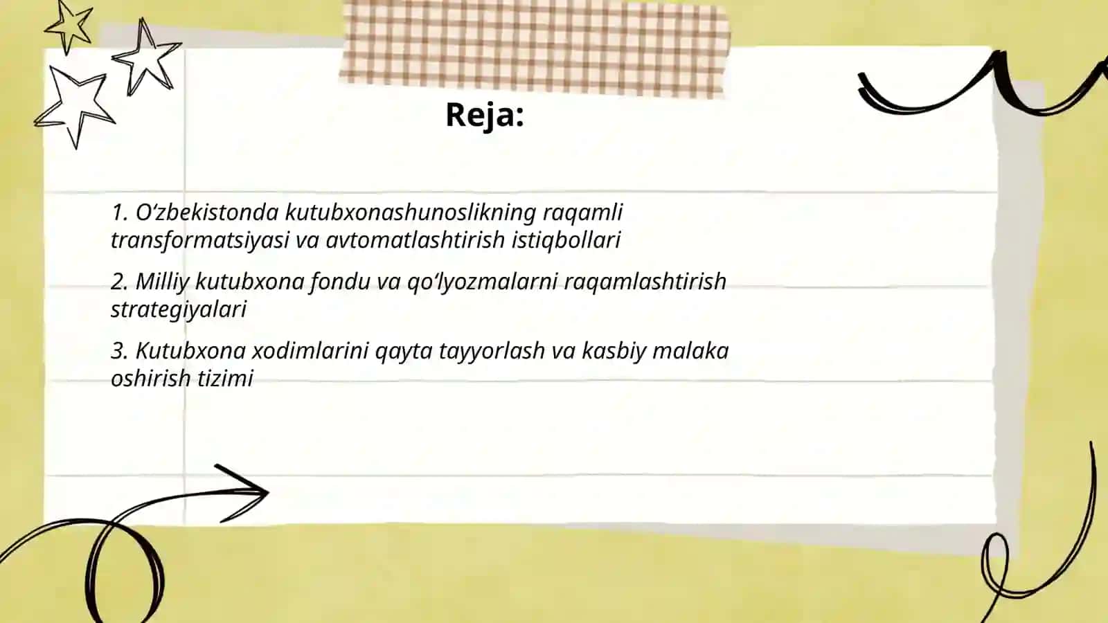 Oʻzbekiston Kutubxonashunoslik fanining rivojlanish istiqbollari 2