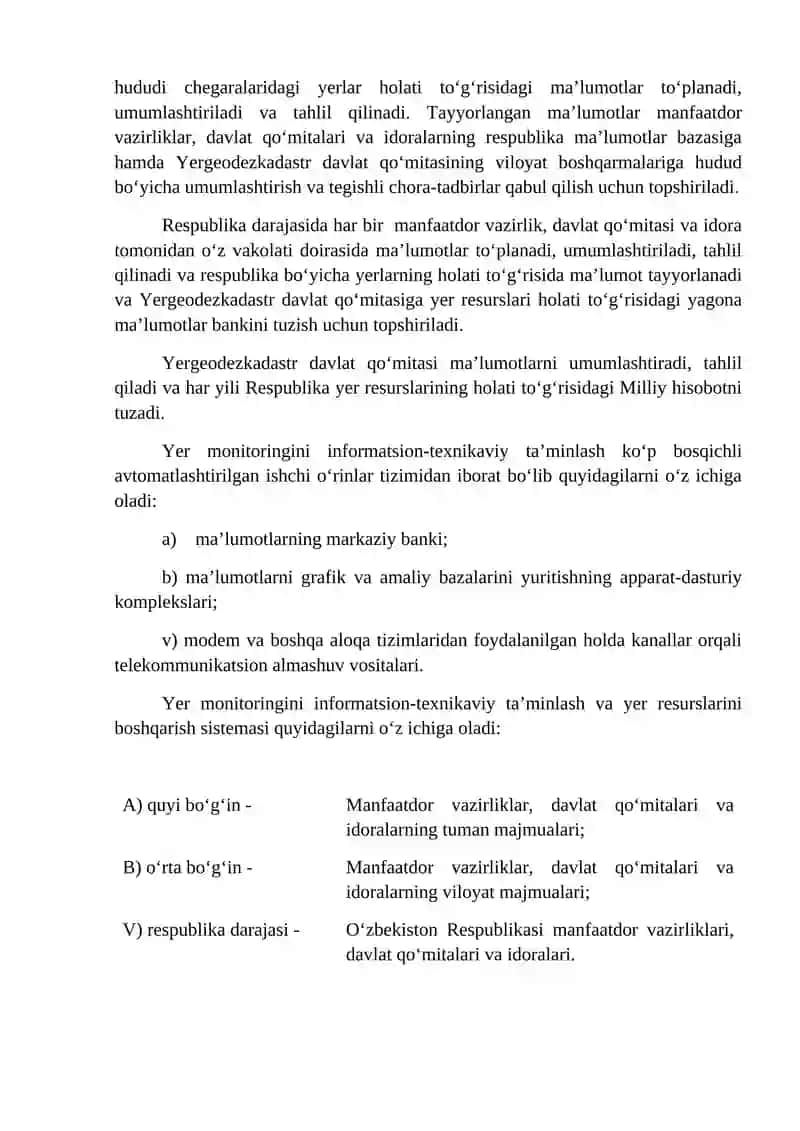 Yer monitoringini informatsion-texnikaviy ta’minlash 2