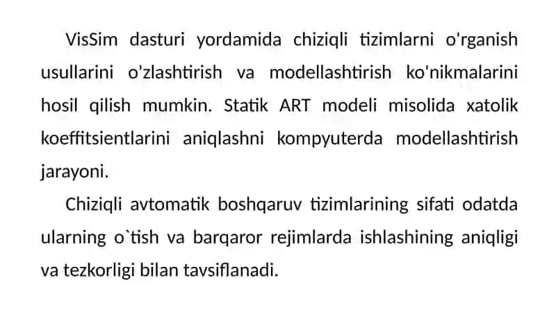 StatikARTning holativa tezligi bo'yicha xatolik koeffitsientlarini aniqlash 2