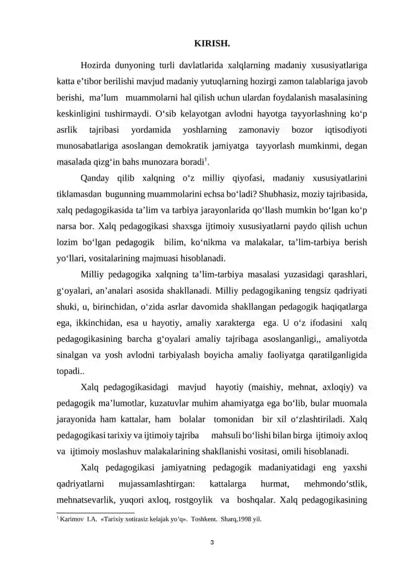 O‘ZBEK XALQ PEDAGOGIKASI VA ISLOM TA’LIMOTIDA IJTIMOIY PEDAGOGIK G‘OYALAR 2