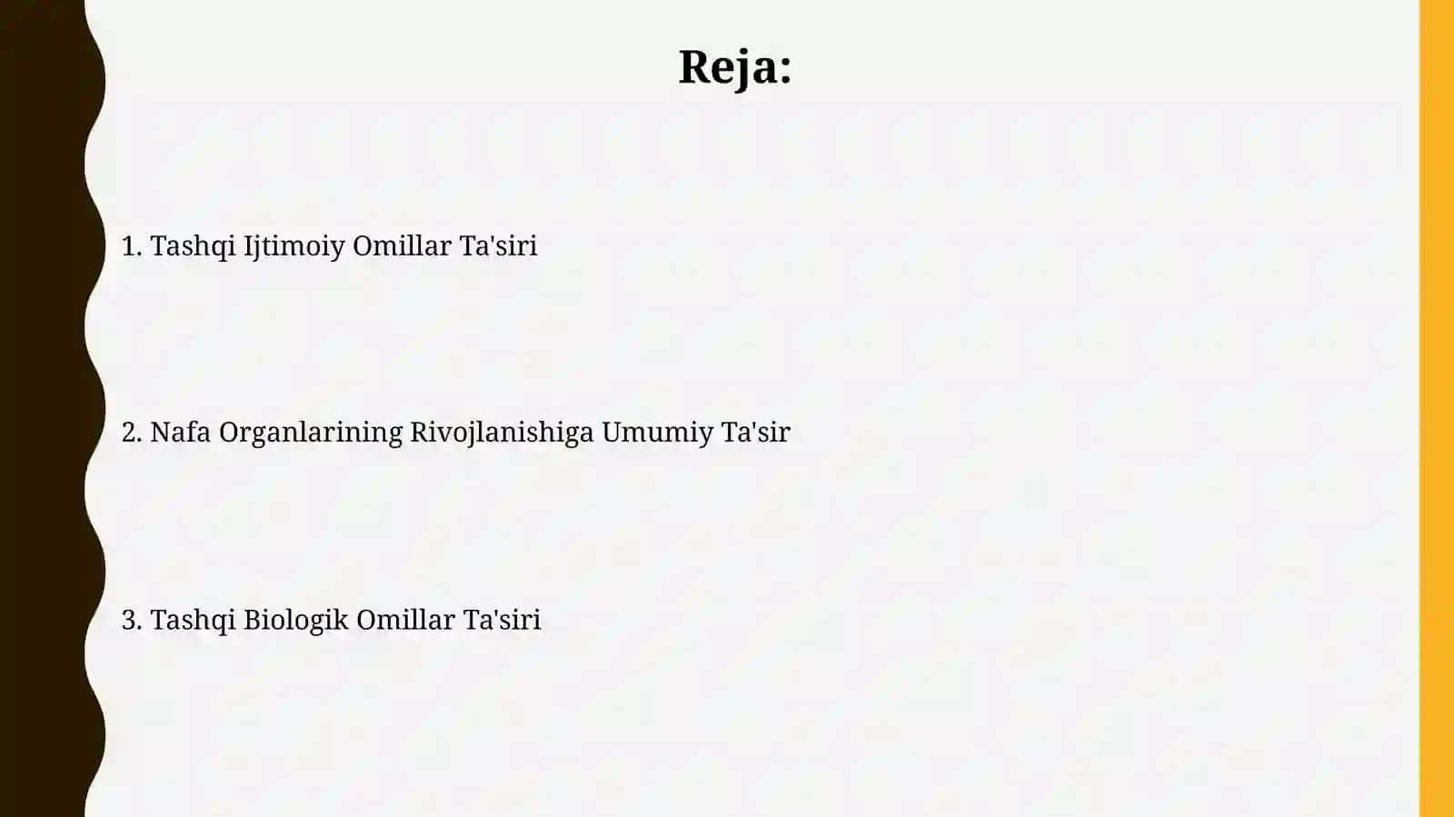 Nafas a'zolarining rivojlanishiga tashqi biologik va ijtimoiyomillarta'siri 2