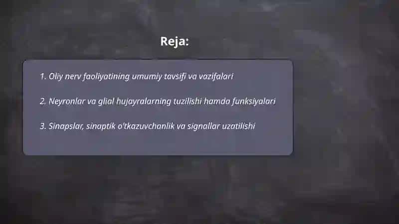 Oliy nerv faoliyatiga fiziologiyasiga 2