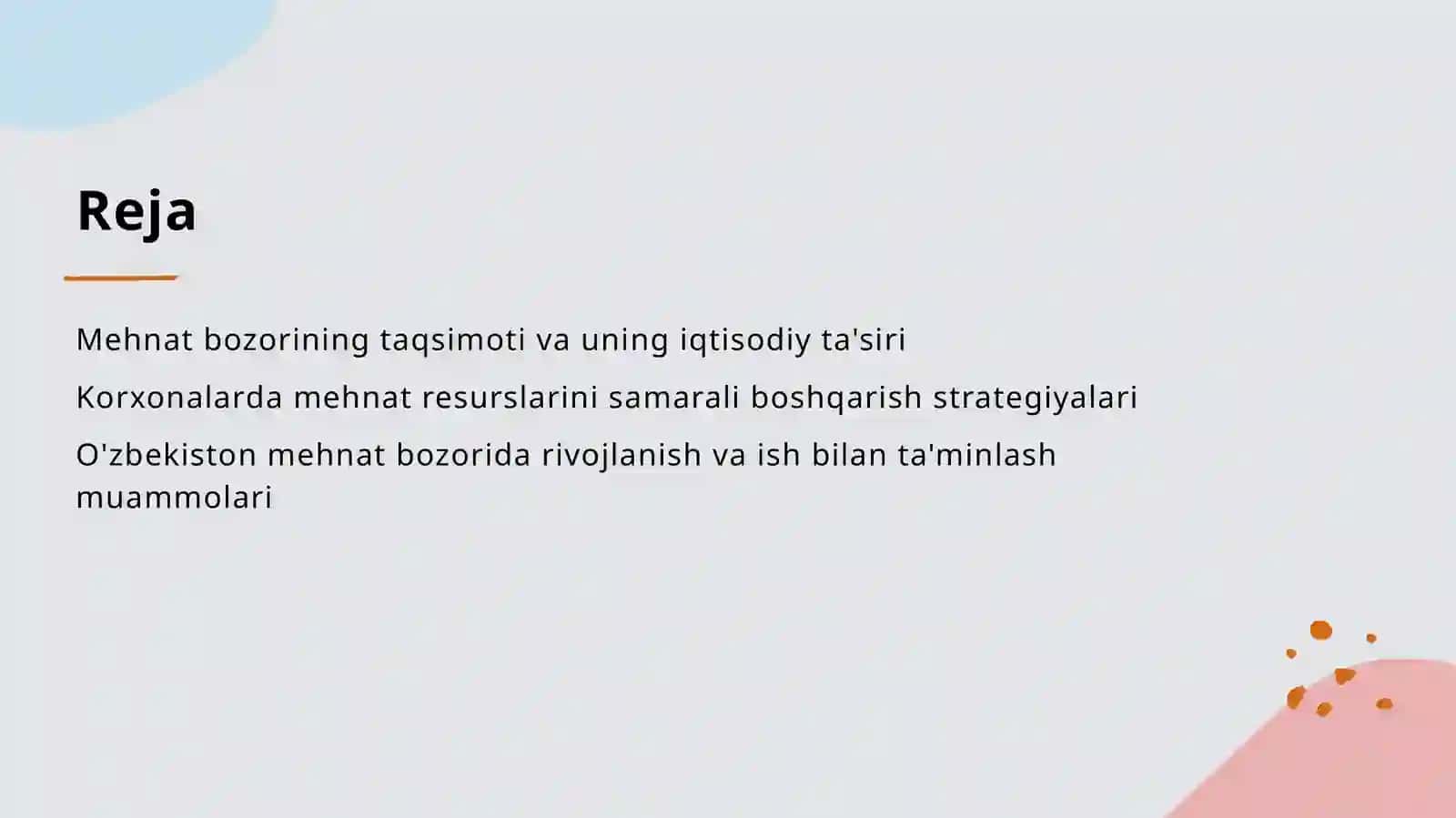 Mehnat bozori va korxonalarda mehnat resurslaridan foydalanish 2