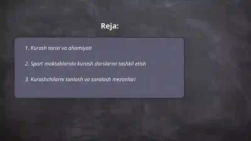 Sport maktablarida kurashchilarni tayyorlashning tashkiliy-uslubiy xususiyatlari 2
