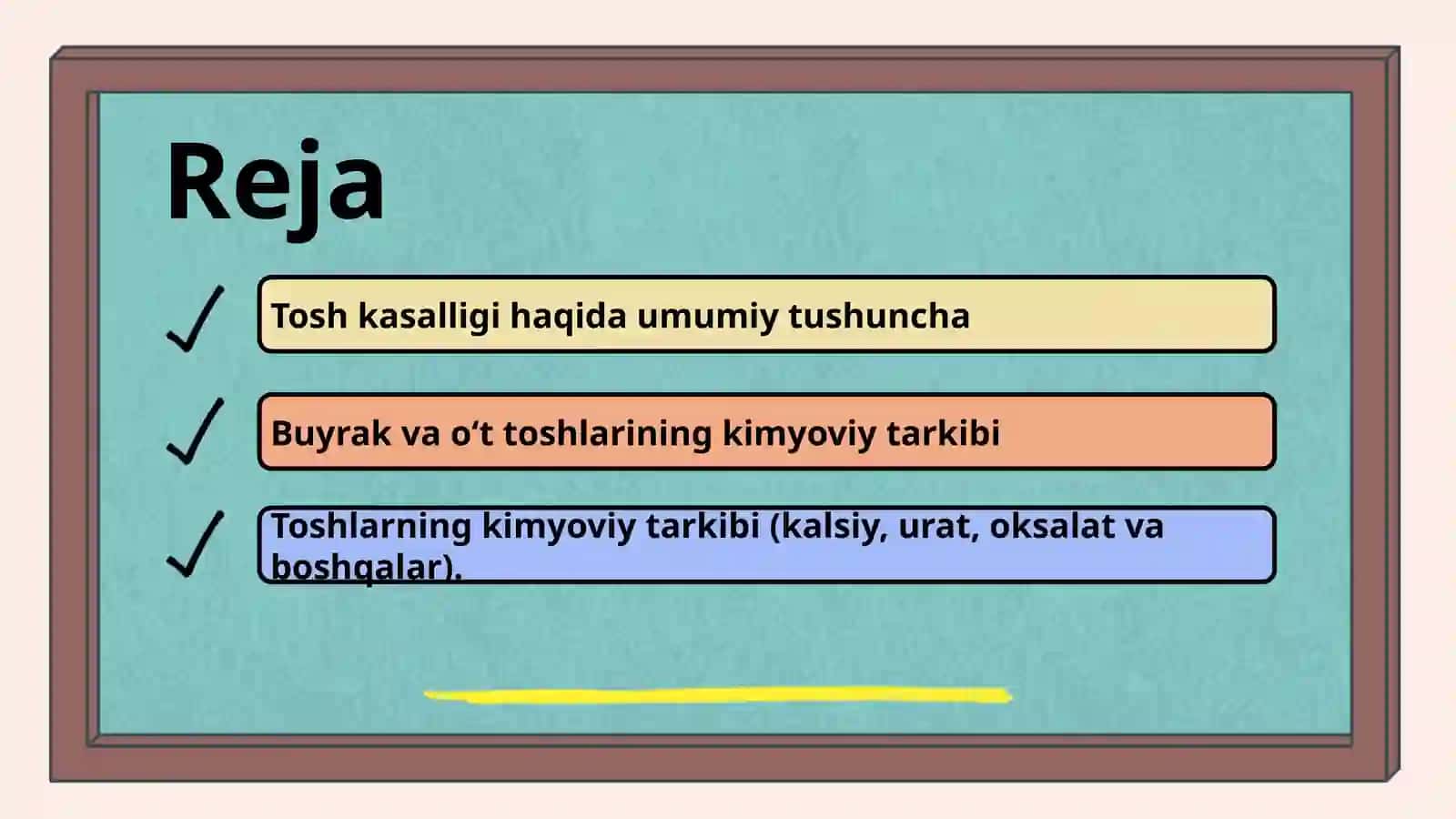 Tosh kasalliklarining kimyoviy asoslari 2