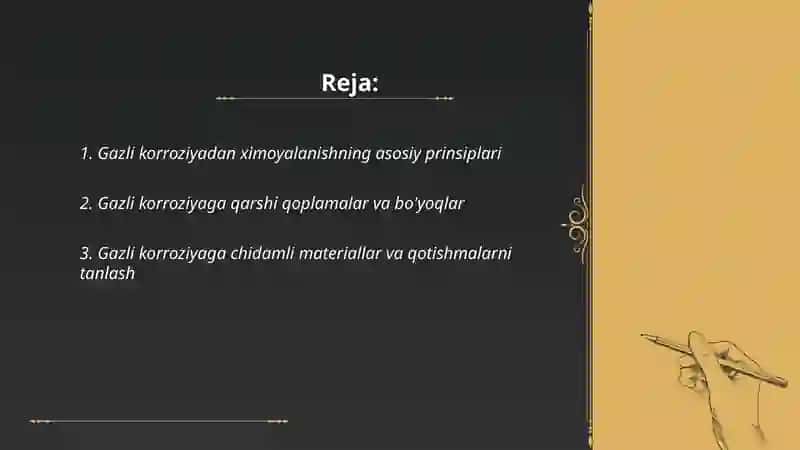Gazli korroziyadan ximoyalanish 2