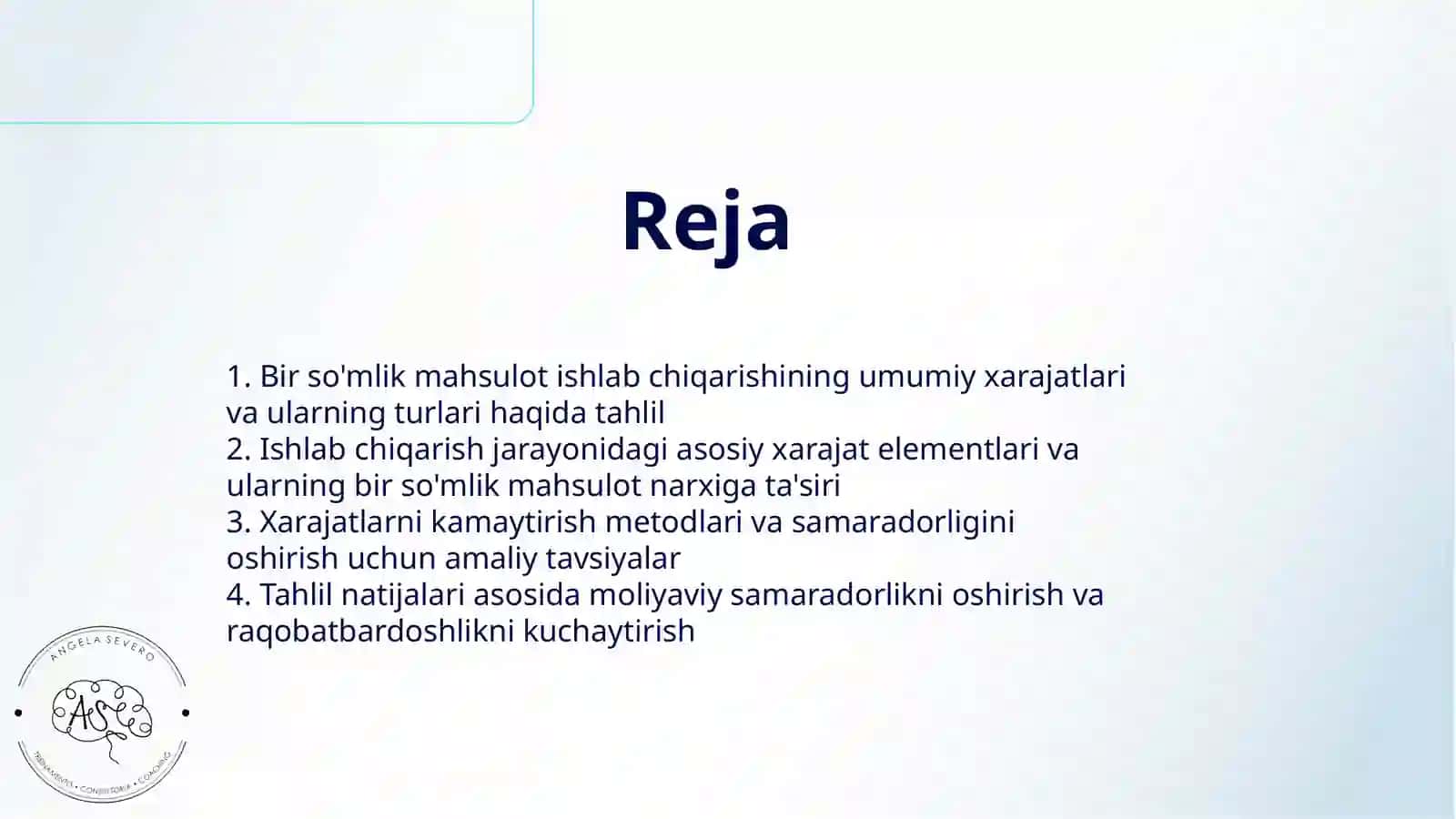 BIR SO'MLIK MAXSULOT UCHUN QILINGAN ISHLAB CHIQARISH XARAJATLARINING TAHLILI 2