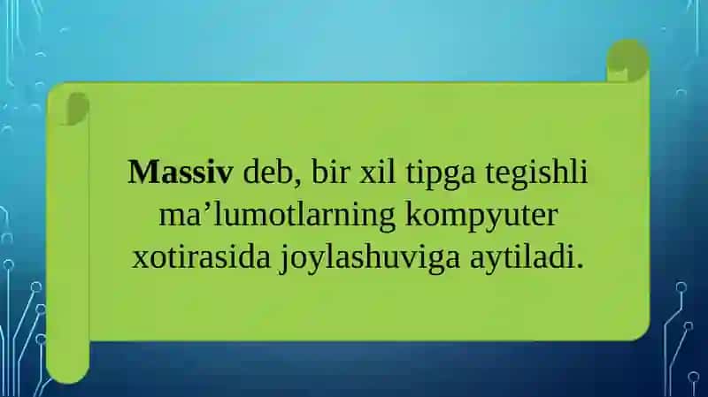 Massivlar 2