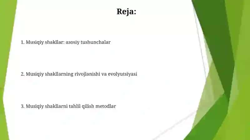 Musiqa shakli va uning eng muhim asoslari 2