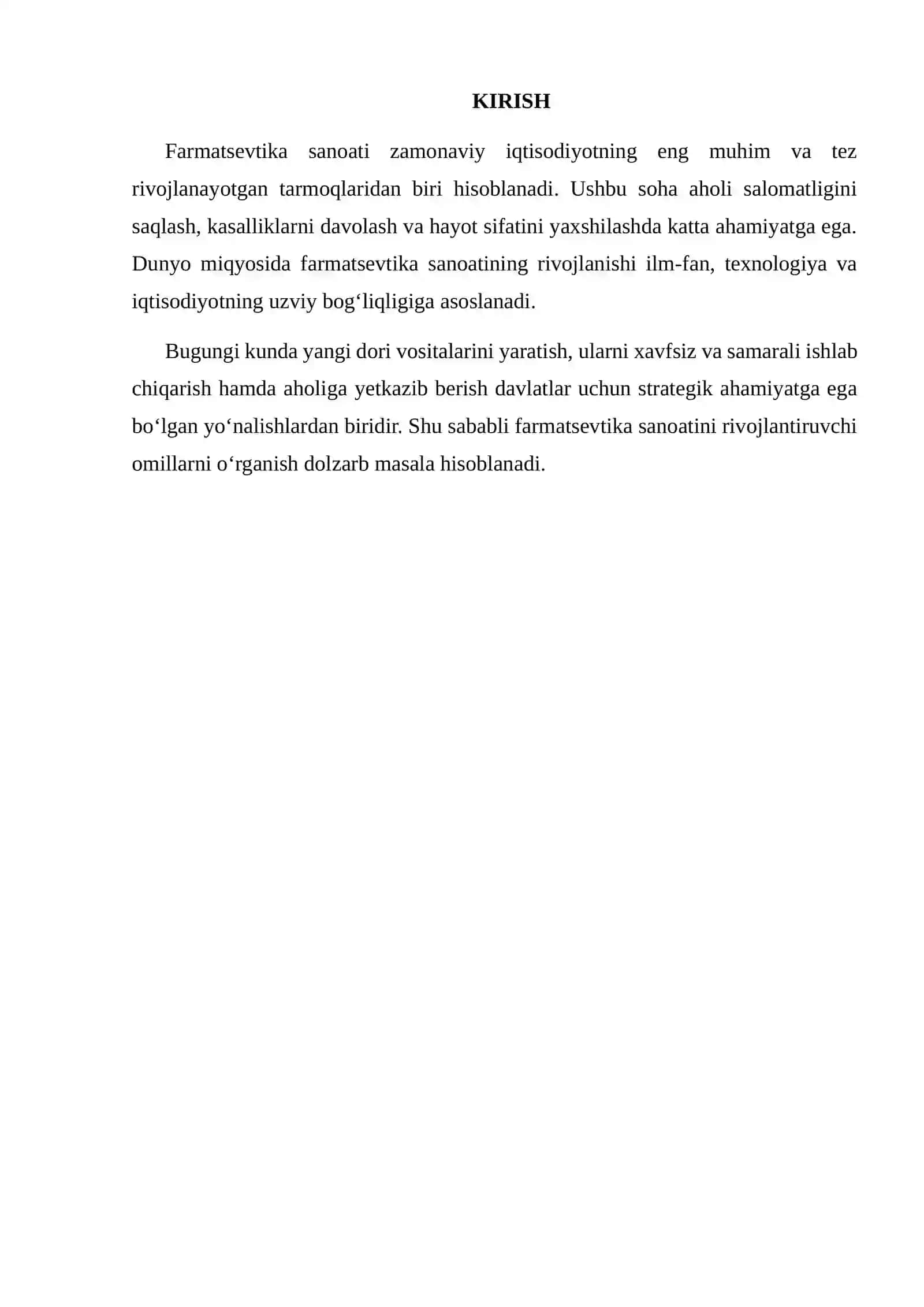 FARMATSEVTIKA SANOATINING RIVOJLANISH OMILLARI 2