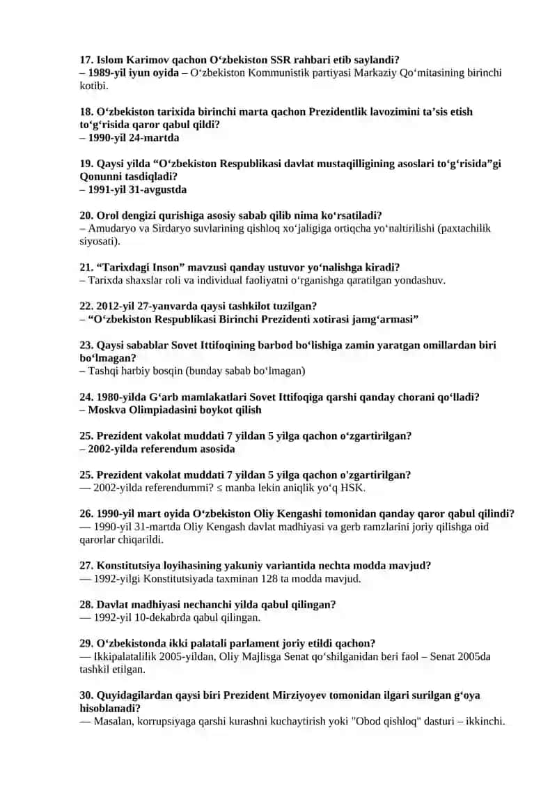 O‘zbekistonning eng yangi tarixi 2