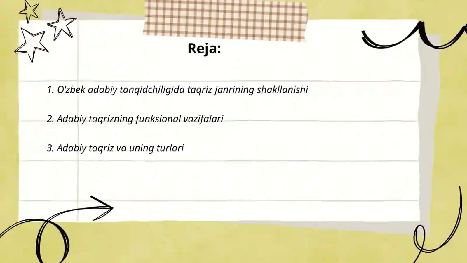 Oʻzbek adabiy tanqidchiligining janri tasnifi 2