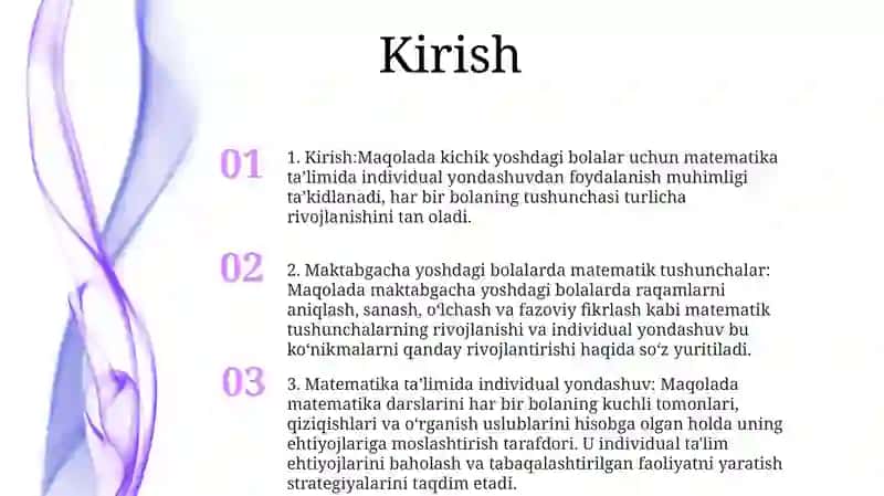 Maktabgacha Yoshdagi Bolalarda Matematik Tasavvurlarni Shakllantirishda Individual Yondashish Prinsipi 2