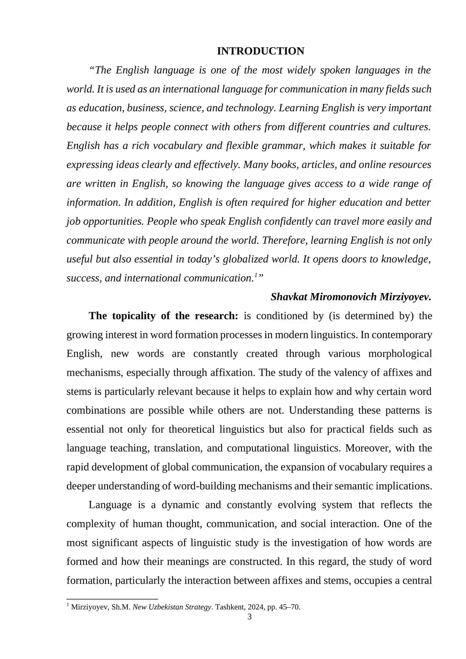 The Valency of Affixes and Stems Word-Building Patterns and Their Meaning 2
