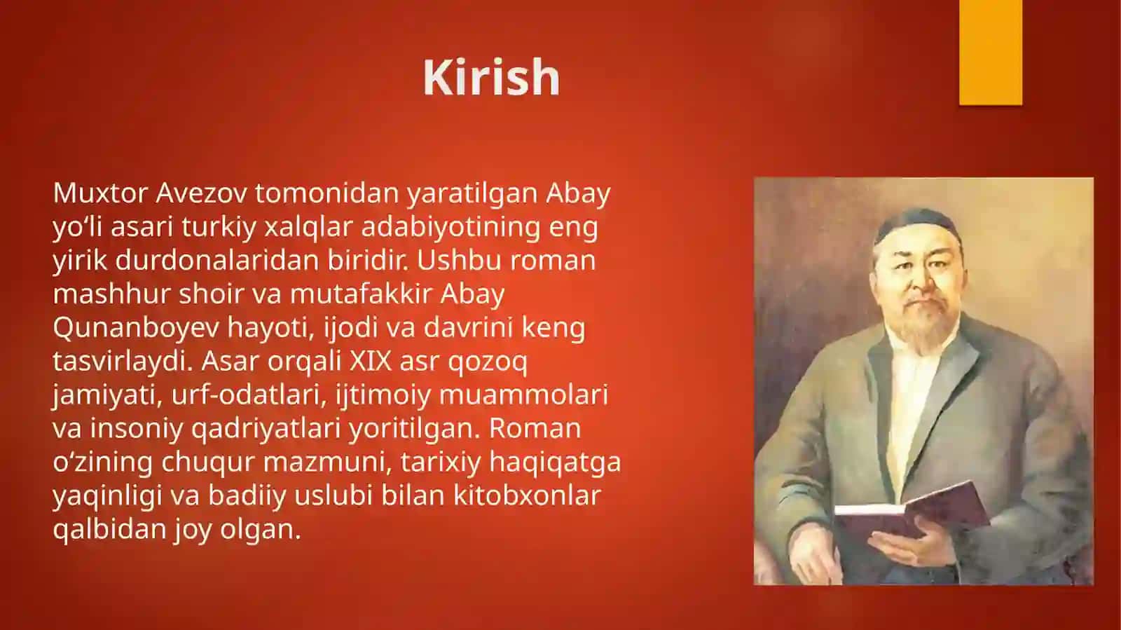 Muhtor Avezovning Abay yoʻli romani 2