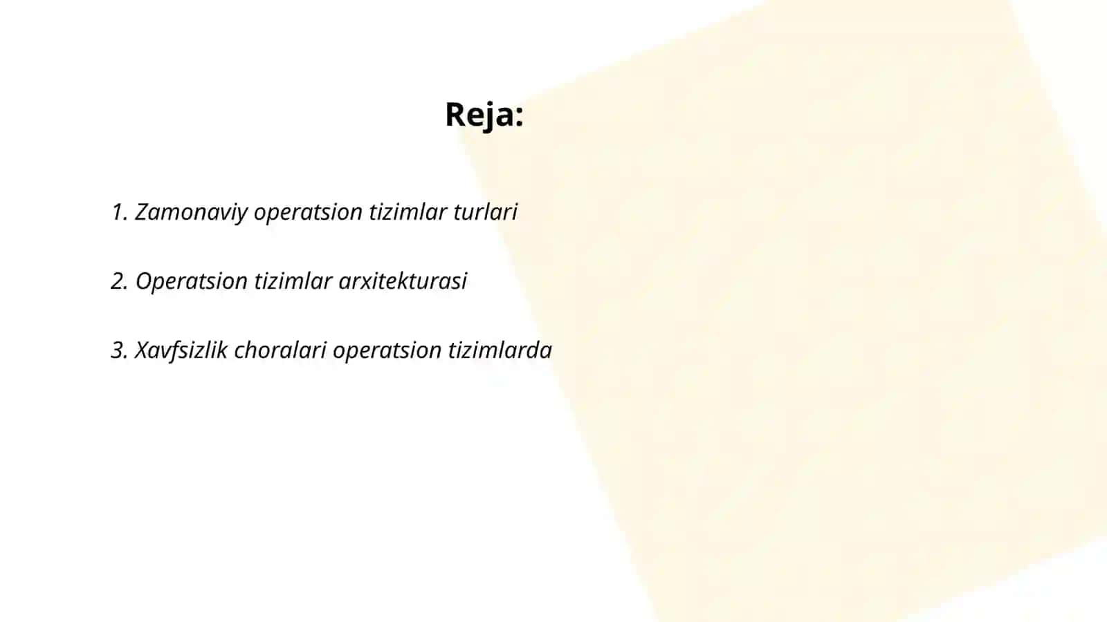 Zamonaviy operatsion tizimlarning qiyosiy tahlili 2
