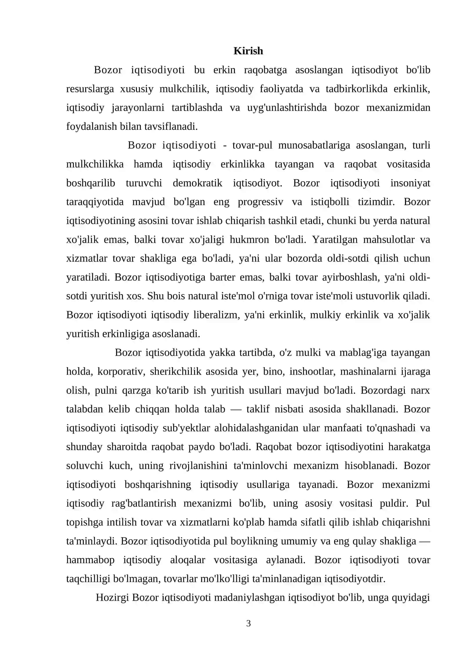 Bozor iqtisodiyoti mazmuni, uning vazifalari va turlari 2